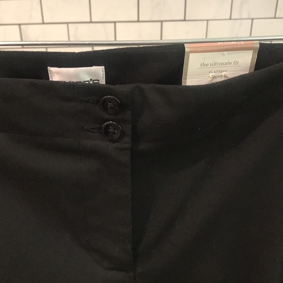 Chicos The Ultimate Fit Pants Womens 2 Regular  Alto Lexington Black NWT Classic - Picture 2 of 10